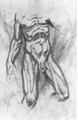 Michael Hensley Drawings, Male Form 73